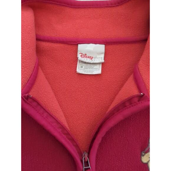 VTG Disney Store Exclusive Winnie the Pooh QTR Zip Fleece womens size M Fuschia - Picture 6 of 7